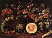 BONZI, Pietro Paolo Fruit, Vegetables and a Butterfly oil painting reproduction